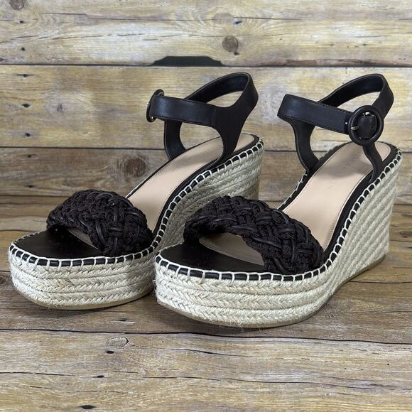 VERONICA BEARD Size 10 (EU 40.5) Women’s Sandals Espadrille leather Strap - Picture 6 of 16